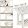 Shower Bench Waterproof Bath Spa Shower Stool w/ Shelf & Non-slip Foot Pads