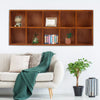 Vintage 10 Grids / House Shape Floating Wall Shelf Wooden Storage Display Rack