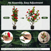 2 Pack Artificial Camellia Tree Faux Flower Plant Artificial Tree Home Decor