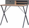 Compact Computer Desk for Small Spaces 90cm Home Office Workstation with Shelves
