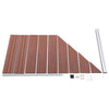 WPC Fence Set 1 Square + 1 Slanted 273x186 cm Brown vidaXL