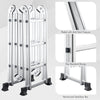 7-in-1 Folding Extension Ladder Aluminum Alloy Lightweight Scaffolding Platform
