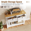 Console Table 106 CM Long Entryway Table with Storage Shelf-White