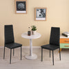 Modern Wood Grain Bar Table with Square/Round Tabletop and Metal Base Home Pub