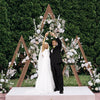 Rustic Farmhouse Triangle Wood Arch Wedding Garden Arbor Backdrop Stand Outdoor