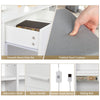 Makeup Desk Dressing Table W/ Mirror 5Drawers Slide Door Stool Vanity Set +Bulbs
