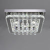 Modern XL Living Room Lamp LED Celling Light Crystal Pendant Chandelier Square