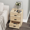 3 Drawer Wooden Bedroom Bedside Cabinet Furniture Storage Nightstand Side Table