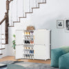 Interlocking Shoes Organiser Cabinet Hallway Storage Shelf Rack Holds 24 Pairs