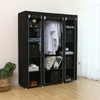 NEW Large Fabric Canvas Wardrobe with Hanging Shelving Clothes Storage Closet UK