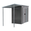6.5x4ft Large Shed,Galvanised Garden Storage Shed with Sliding Door, Dark Grey