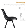 2xBlack Swivel Dining Chairs Velvet Padded Seat Dining Room Kitchen