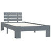 Bed Frame Grey Solid Pine Wood 90x200 M0J3