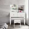 drawers Stool Mirror Vanity Desk Table Bedroom up Flip Dressing Set Makeup Felvj