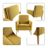 Modern Armchair Sofa Lounge Accent Linen Fabric Chair with Wood Legs Comfy Seat
