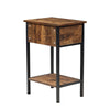 Industrial Wooden Bedside Cabinet Side Table End Coffee Table Lamp Nightstand
