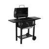 Large Charcoal BBQ Grill Trolley Garden Barbecue Patio Smoker Portable On Wheels