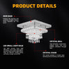 LED Ceiling Crystal Lights Luxury Chandelier Modern Pendant Lamps Square Hallway