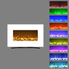 2025 TRUFLAME™ LED FLAMES 7 COLOUR WHITE GLASS FLAT WALL MOUNTED ELECTRIC FIRE