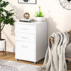3 Drawers Mobile Filing Cabinet Home Office File Storage Small Bedside Table