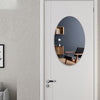 Bathroom Round/Oval Borderless Thin Mirror Washbasin Makeup Mirror Wall Mounted