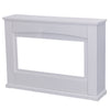 Modern 2KW Electric Inset Fireplace Heater Fire Place White Wooden Mantel Indoor