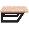 Basin Shelf Wall Mounted Steel and Solid Wood Beech
