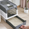 Large Cat Litter Box Cat Litter Drawer Tray UV Sterilize Deodorize Self Cleaning