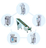 47" L Electric Incline Conveyor Lift Height w/ 7.87" W Rubber PVC