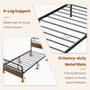 Single Size Bed Frame Platform Metal Slats Support Bed