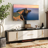 Rolling TV Stand on Wheels Mobile TV Cart for 32"-75" TVs Walnut