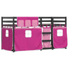 Bunk Bed with Curtains 90x190 Solid Wood Pine D3E4