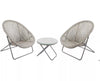 Tobs Bistro Set 2 Rattan Garden Furniture - 2 Chairs & Coffee Table In 3 Colours