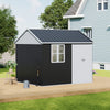 Heavy Duty 10x 8FT Metal Shed Steel Apex Roof Garden Storage Tool Bike Organizer