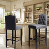 Upholstered Bar Stool Kitchen High Chair Pub Barstool Padded Seat with Backrest