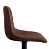 2x Brown Swivel Bar Stools Faux Suede Leather Metal Base Kitchen Chairs