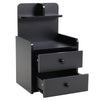Bedside Cabinet with 2 Drawer Space Save Nightstand Table And Open Storage Shelf