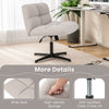 Armless Home Office Chair Swivel Desk Chair Height Adjustable Task Vanity Chair