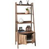 2 Door 4 Tier Shelves Tall Bookcase Ladder Shelf Bookshelf Storage Display Unit