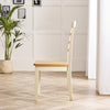 Set of 2 Whitby Solid Wood Traditional Farmhouse Dining Chair in Oak & Cream