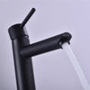 Solid Brass Bathroom Basin Mixer Taps Deck Mounted Lever Sink Facuet Matte Black