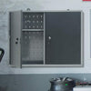 Wall Mounted Hanging Lockable Cabinet Garage Tools Parts Storage Cupboard Metal