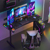 XL Large Gaming Desk Office PC Computer Desk Table RGB Lights Controller Stand