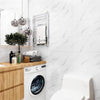 10X White Marble Tile Sticker Self-adhesive Panels Kitchen Bathroom Wall Decal