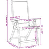 Folding Garden Chairs 6 pcs Solid Wood Acacia and M1U9