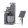 4-Tier 58cm Water Feature Outdoor Solar Powered LED Lights Garden Patio Fountain