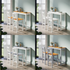 Multicolour Bar Dining Table and 2 Chairs Set Breakfast Kitchen Bistro Furniture
