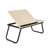 Folding Laptop Bed Tray Table Portable Lap Desk Notebook Breakfast w/ Cup Slot