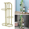 4 Tiers 5 Pot Metal Plant Stand Open Display Outdoor Indoor Tall Flower Pot Rack