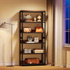 5-Tier Tall Bookshelf, 180cm Open Bookcase Floor Standing Display Shelving Unit
